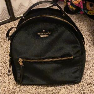 Kate Spade velvet backpack